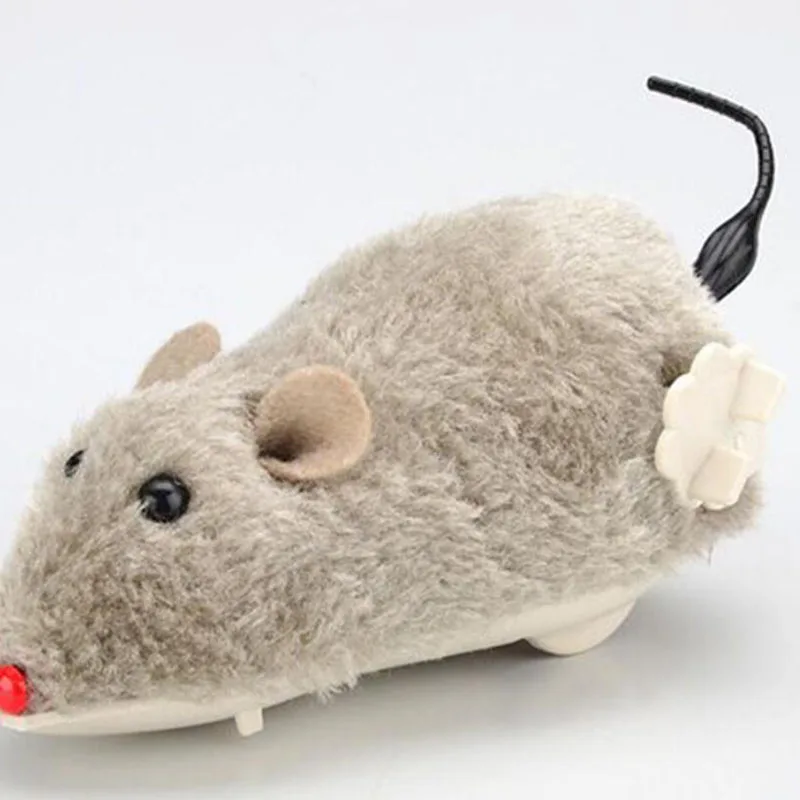 Plush Mouse Toy Pet Dog Toys Creative Funny Clockwork Spring Power Cat Dog Playing Toy Mechanical Motion Pet Toy Pet Supplies