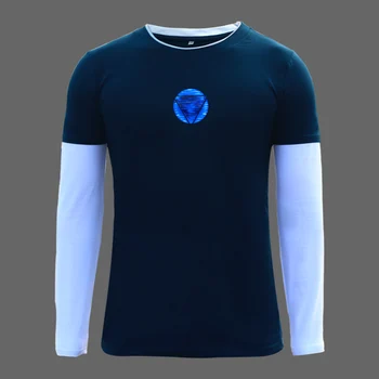 

New T-shirt Iron Man 3 Battle Suit Tony Stark Ironman Movie Long Sleeve Shirt Tee