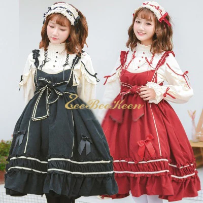 

Gothic Lolita Cosplay Dress For Girls Carnaval Cosplay Costume Anime Women's Maid Cosplay Lolita jsk Gothic Dress Cute Kids