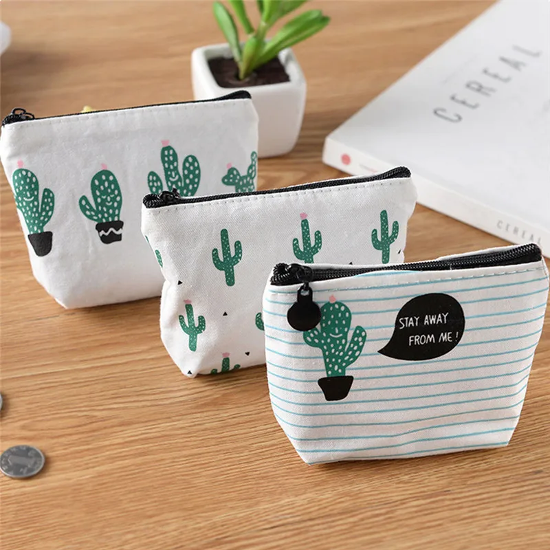 

Cartoon Cute Small Kids Women's Purse Coin Wallet Coin Purse Money Pouch Cactus Change Pouch Key Holder Bag