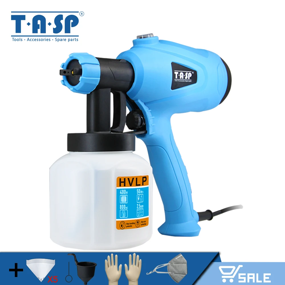 

230V 400W Electric Spray Gun HVLP Paint Sprayer Adjustable Flow Control 3m Cable