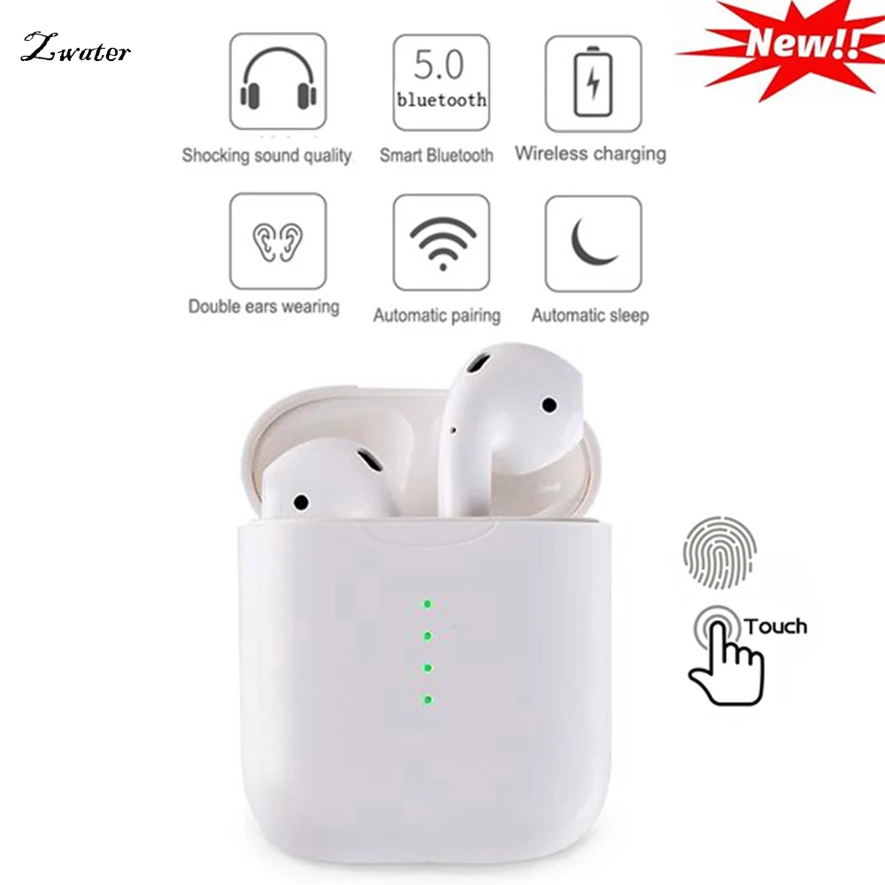 demonstration vedtage Destruktiv New i10 TWS Double Mini Wireless Bluetooth Earphone touch Earbuds With  Charging Box Mic For Iphone7,8,X Samsung Android Xiaomi|Bluetooth Earphones  & Headphones| - AliExpress