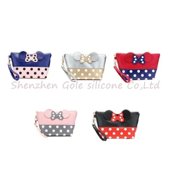 

l Organizer Cosmetic Bag Mickey Mouse PU Waterproof Bathing Products Cosmetic Storage Bag High Quality Women Bag 10pcs