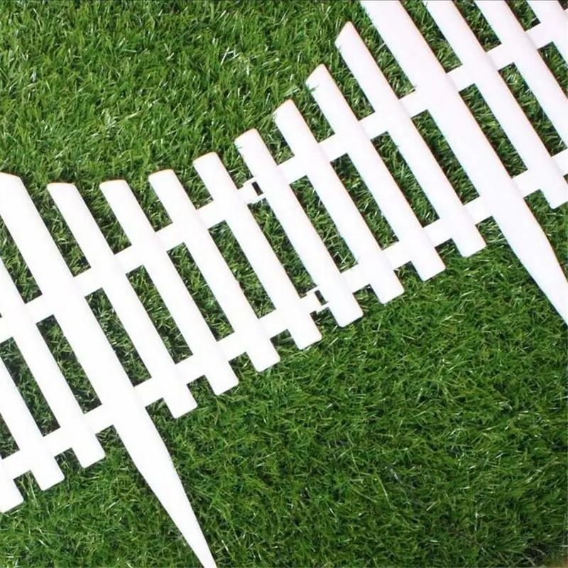 5 шт пластиковый забор для сада легко собрать белый европейский стиль вставки тип земли пластиковые заборы для декора сада