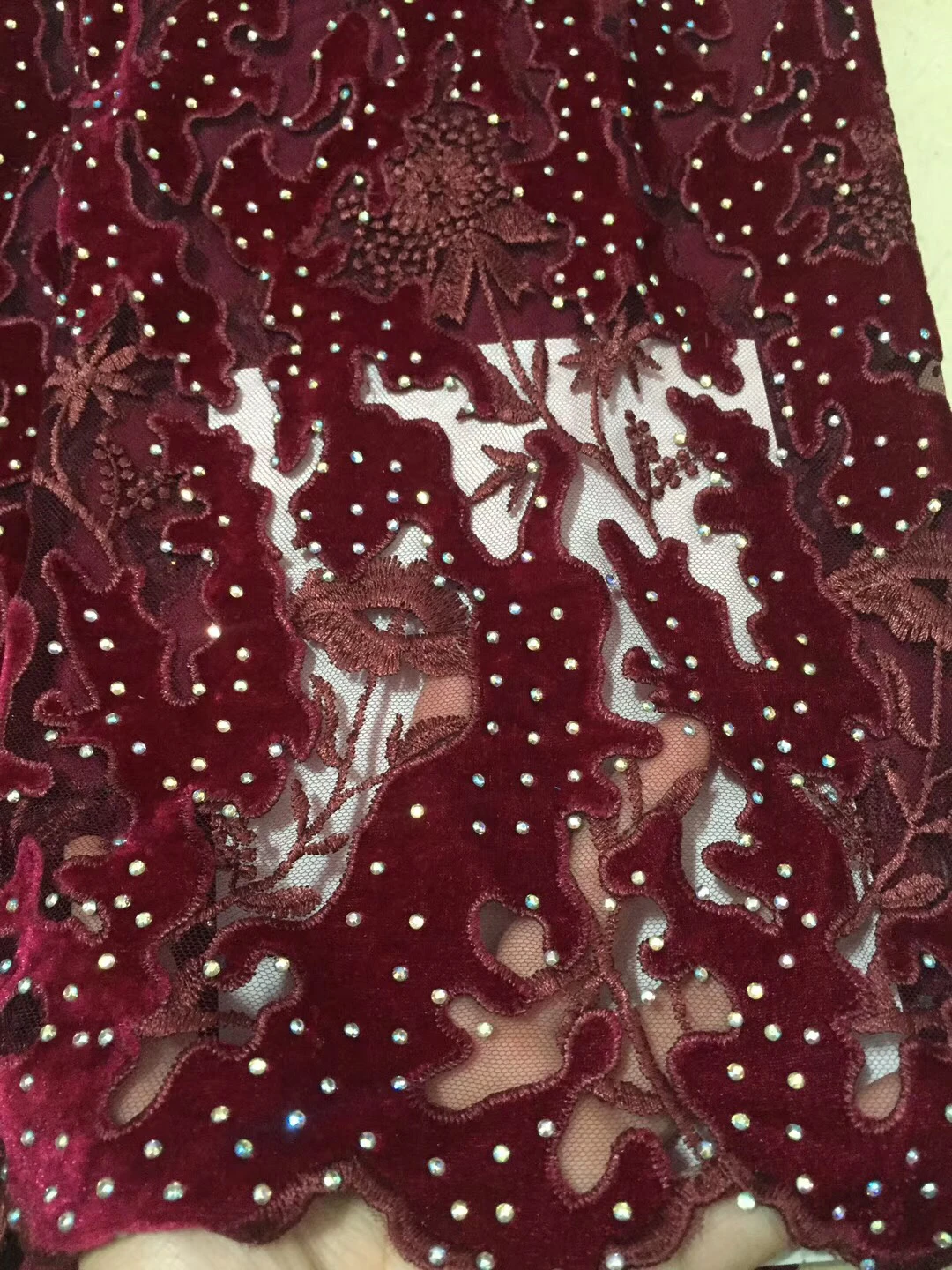 2018 Последние Французский Чистая кружево с бархатной ткань камни высокое качество Тюль Африканский нигерийская свадебная ткань KCD962