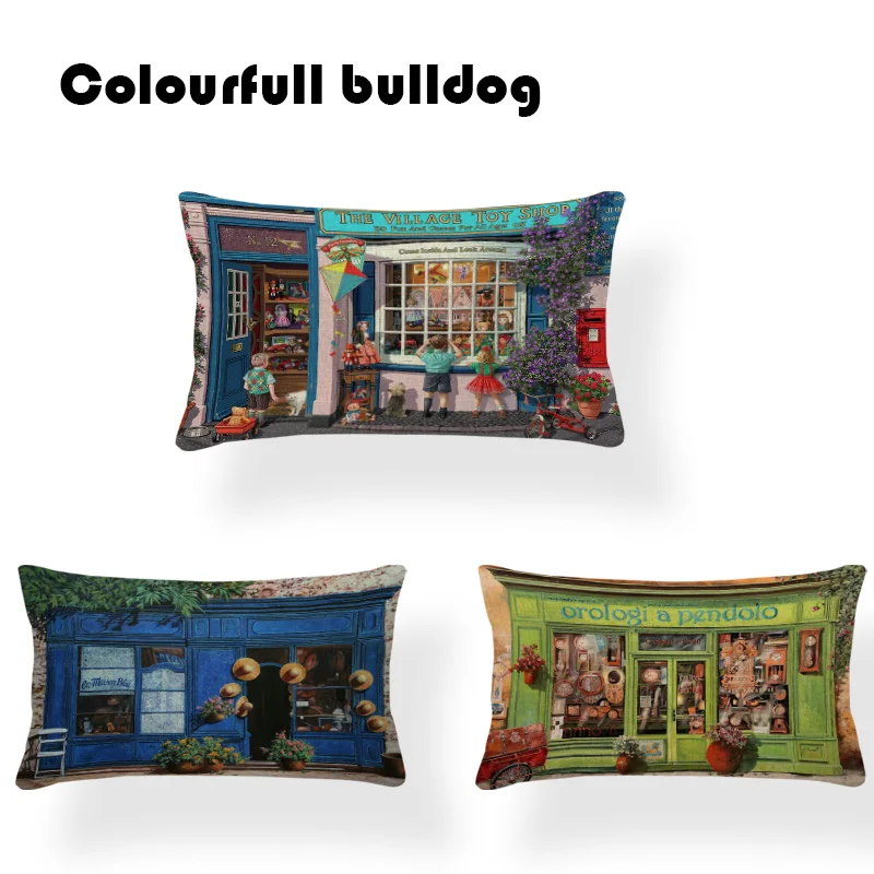 

Colorful Tropical Beach Life Italy France Style Sofa Decoration Cushion Covers High Qulity Printed Waist Pillow Cover 30*50Cm