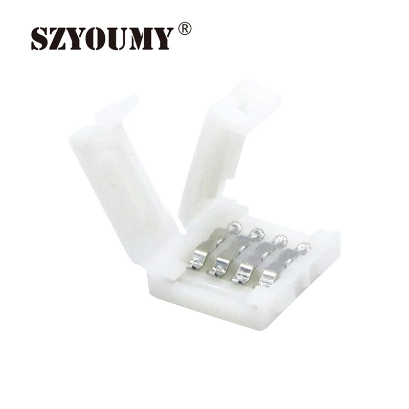 

SZYOUMY 4 Pins Connector for 10mm Waterproof Single Color 5050 RGB Led Strip