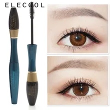 2 в 1 черные ресницы подводка для глаз черный водонепроницаемый макияж утолщение удлинение закрученные ресницы двойной конец