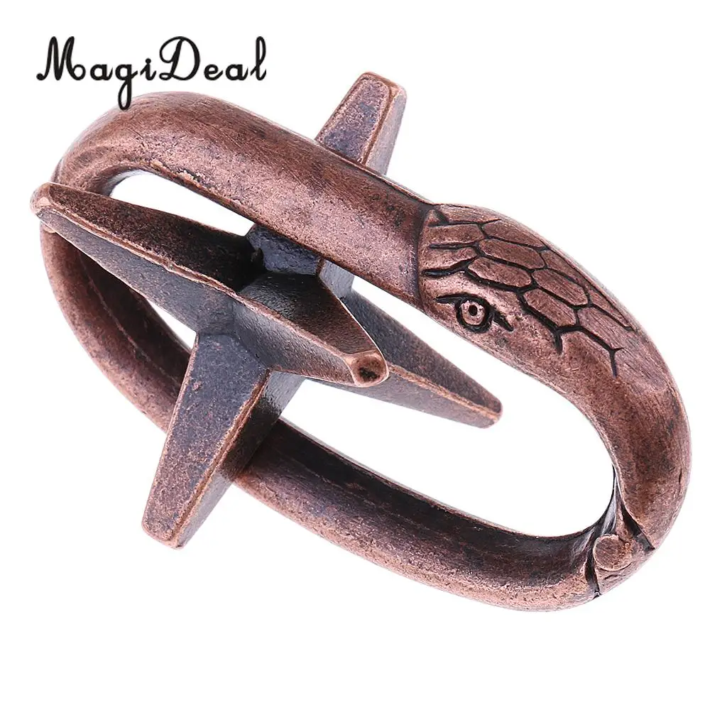 High Quality 1Pc Alloy Star Ring Puzzle Classic Metal Brain Teaser IQ EQ Test Toys for Kids Adults Children Youth Birthday Gift