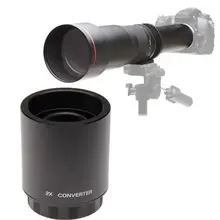 JITNU 2X Teleconverter Lens for 650-1300mm 420-800mm 900MM Telephoto Telescope Lens + Free Carry Case