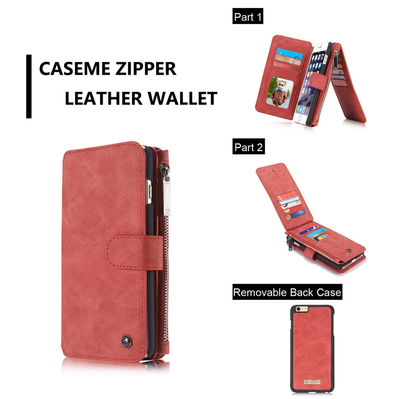 imágenes para CaseMe Genuina Caja de la Carpeta de Cuero Real Para Apple iPhone 6 Multi-funcional Imán Cubierta de la Bolsa de las Cajas Del Teléfono para el iphone 6 s Cubierta imágenes para CaseMe Genuina Caja de la Carpeta de Cuero Real Para Apple iPhone 6 Multi-funcional Imán Cubierta de la Bolsa de las Cajas Del Teléfono para el iphone 6 s Cubierta