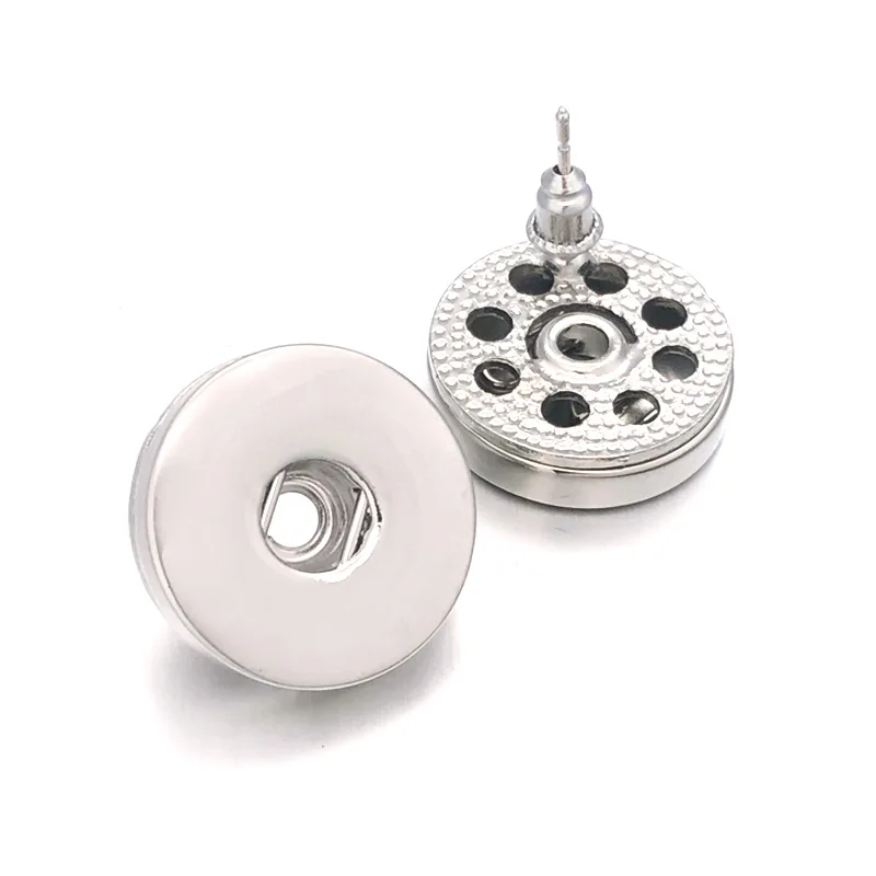

Fashion 027 Fashion Bohemia Cute Fit 12mm 18mm Snap Button For Women Charms White K Plated Design Snaps Earrings Jewelry Gift