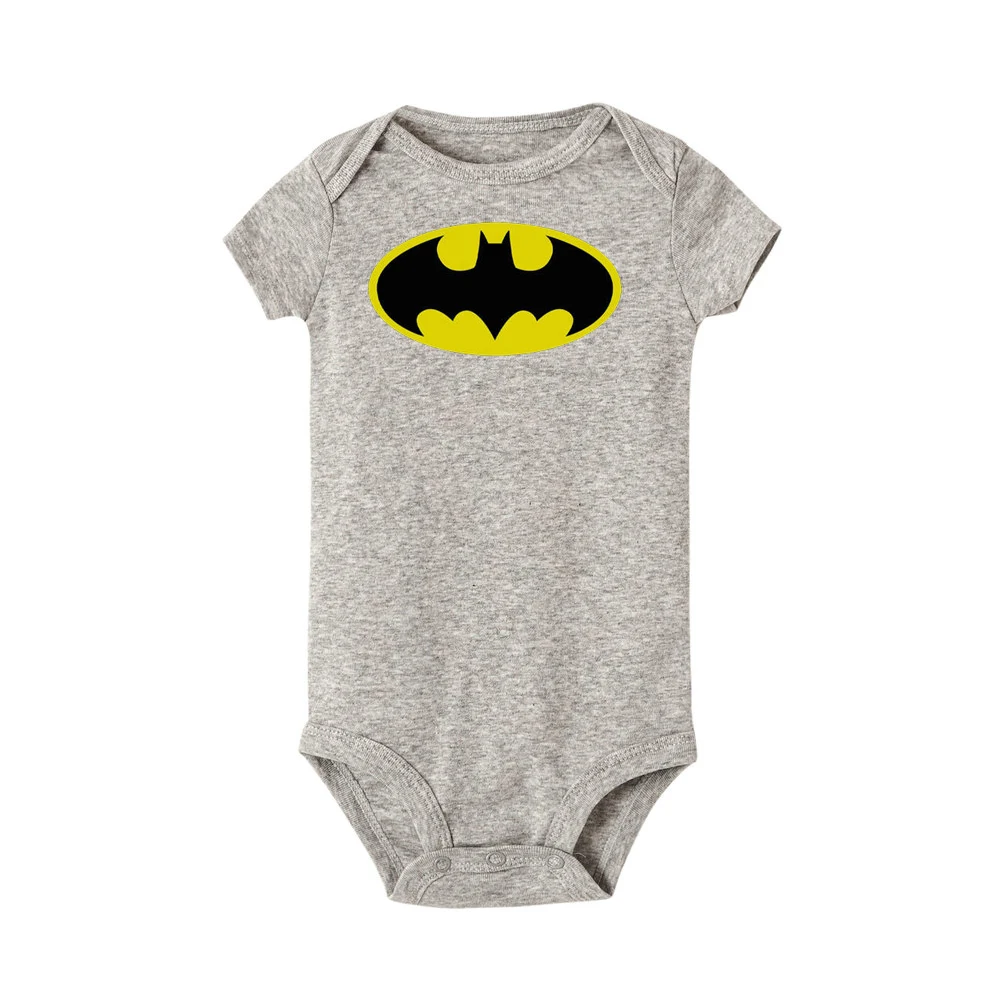 8 ألوان الطفل ازياء روبا بيبي قصيرة الأكمام سوبر hero الطفل السروال القصير باتمان الوليد طفل رضيع الملابس عيد ميلاد الطفل الملابس 0-24 M