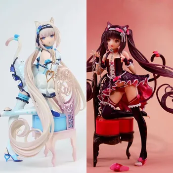 

24cm Anime Native NEKOPARA EXTRA OVA Chocolat And Chair Sexy Girls PVC Action Figures Collection Model Toys Doll Gifts