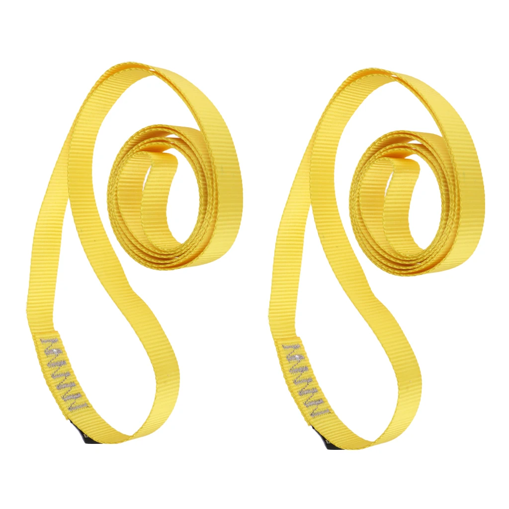 2pcs 23mm Nylon Sling Runner 35kN Rock Climbing Loop Lightweight