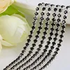 SS6 2mm 5yard/lot colorful glass crystal Rhinestone Chain,silver bottom sew on Cup Chains For diy Garment Bags decorations ► Photo 3/5