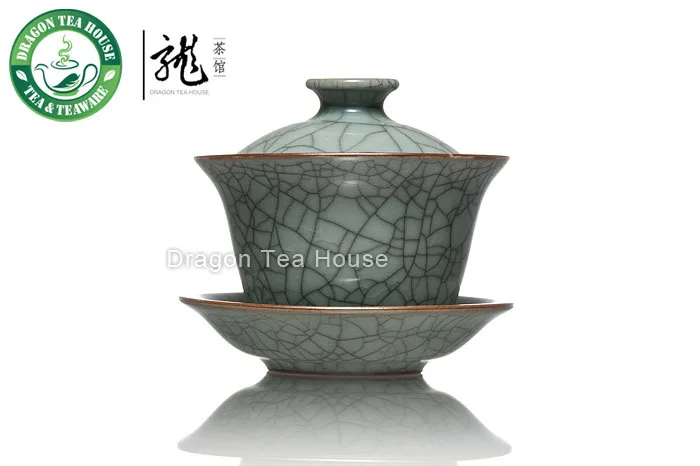 Long Quan Ge Yao ледяные вены Celadon Gaiwan 120 мл 4 06 унций | Дом и сад
