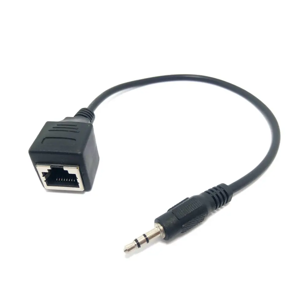 RJ45 3 5 Audio extension Cord Применение сетевая линия аудио удлинитель Мужской Rj45 f Женский