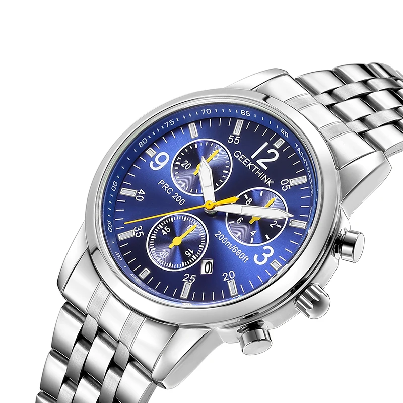 Мужские кварцевые часы Нержавеющая сталь ремень с шикарным малый циферблат лучший бренд роскошные часы Для мужчин часы наручные часы Relogio