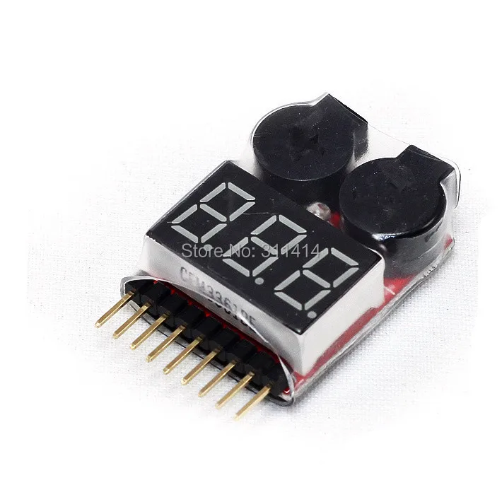 5pcs/lot 1-8S 2IN1 Lipo/Li-ion/Fe Battery Indicater Low Voltage Tester Buzzer Alarm Wholesale Promotion + Free Shipping | Игрушки и
