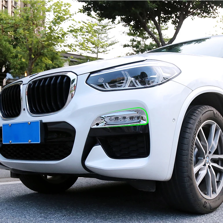JY 2 шт. ABS полированной поверхности туман крышка лампы под давлением отделка автомобильные Аксессуары Укладка Стикеры для BMW X3 G01 2018