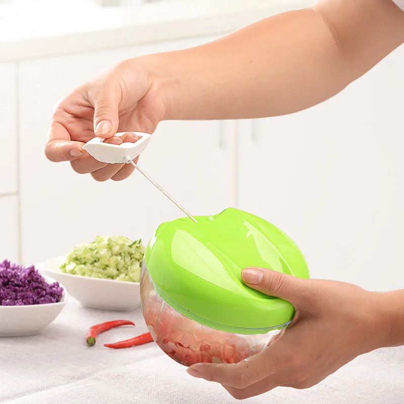 

Manual Fruit Vegetable Chopper Hand Pull Food Cutter Onion Nut Grinder Mincer Shredder Blender Multifunction Kitchen Accessories