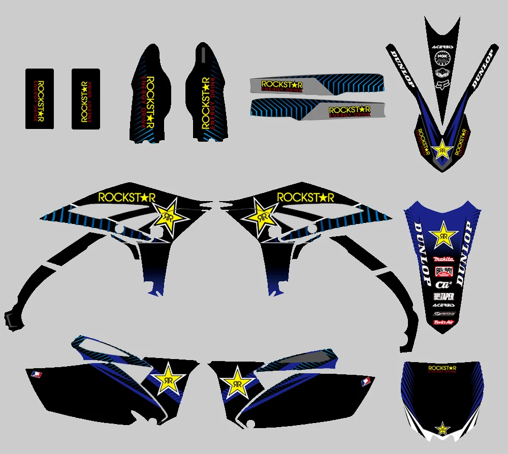 

NICECNC Motorcycle Team Graphic Decal For Yamaha YZF250 YZ250F YZF 250 YZ 250F 2010 2011 2012 2013 Star Background Stickers