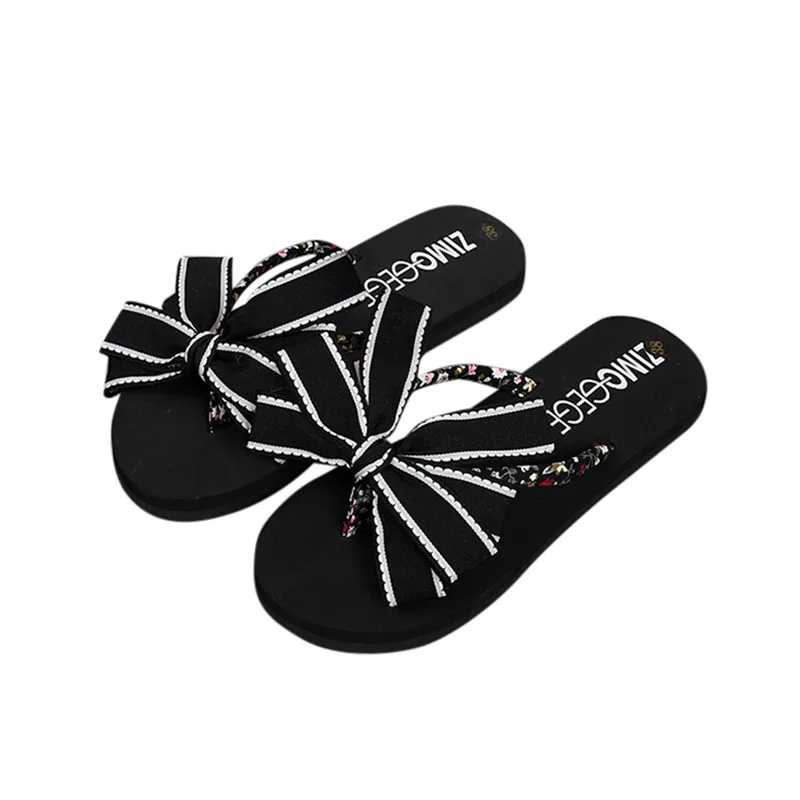 2018 Bow Knot Summer Shoes Woman Indoor Outdoor Flip Flops Women Sandals Ladies Flat Slippers Zapatos Mujer Sapatos Femininos 2018 bow knot summer shoes woman indoor outdoor flip flops women sandals ladies flat slippers zapatos mujer sapatos femininos
