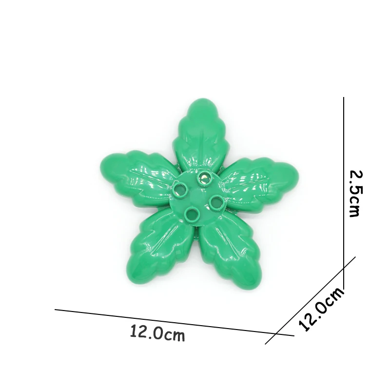 Фрукты овощи сотовый телефон зонтик трава дерево пожарный гидрант Кактус Цветок Набор кирпич большие частицы строительные блоки аксессуары игрушки - Цвет: Tree leaf
