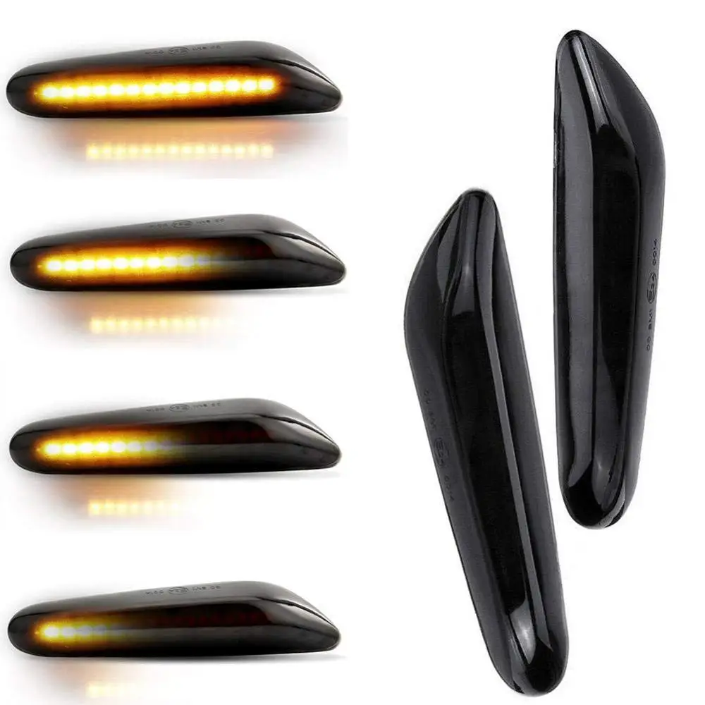 

Car Turn Signal Lights Flowing LED Indicator Blinker Lamp Side Marker Fit for BMW E46 E60 E87 E90 E92