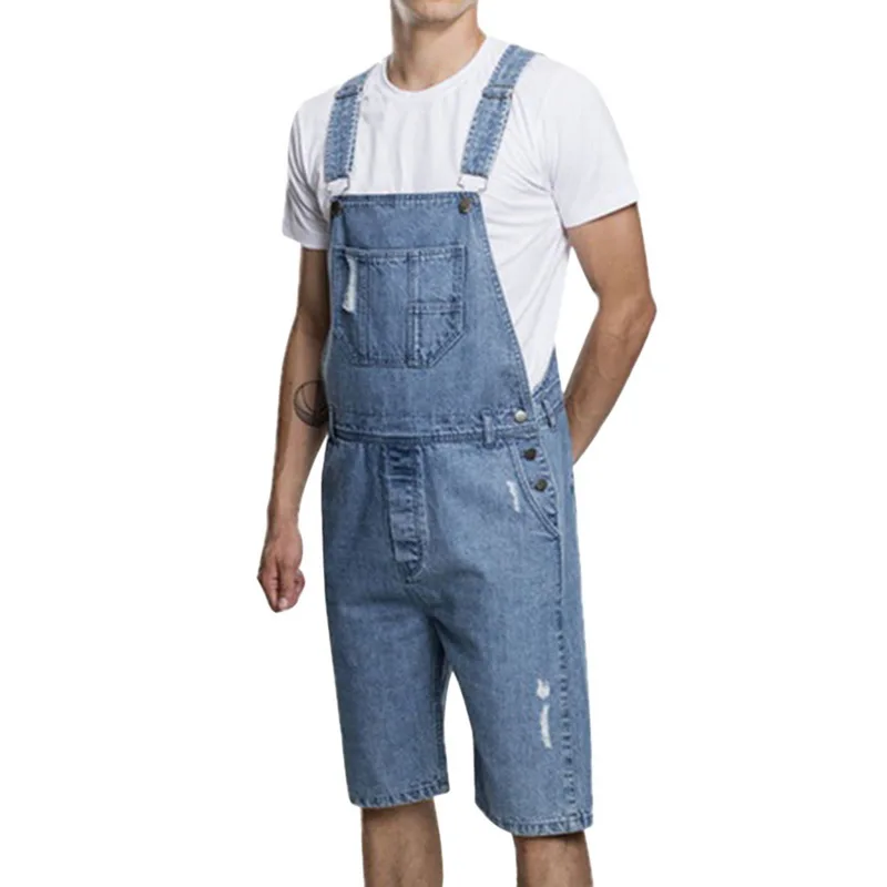 

NIBESSER Solid Hip Hop Streetwear 2018 Summer Casual Loose Jogger High Quality Denim Overall Men Overalls New Dropshipping