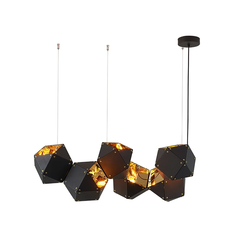 

Post Modern Metal box Creative DNA Pendant Lights For Restaurant Studio Home Hanglamp AC 110V 220V E14 Pendant Lamp New arrival