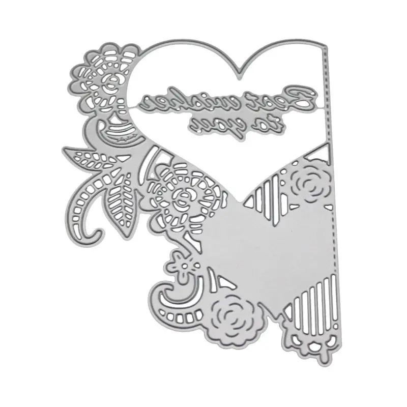  Heart Invitation Metal Cutting Dies Stencil DIY Scrapbooking Album Stamp Paper Card Embossing Craft - 33040360507
