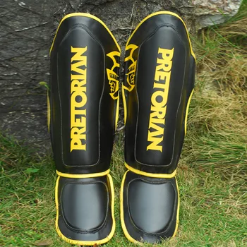 

Pretorian Grant Boxing MMA shin instep guard Muay thai Luva Boxe training Leg Protector Instep Thickened black shank foot guards