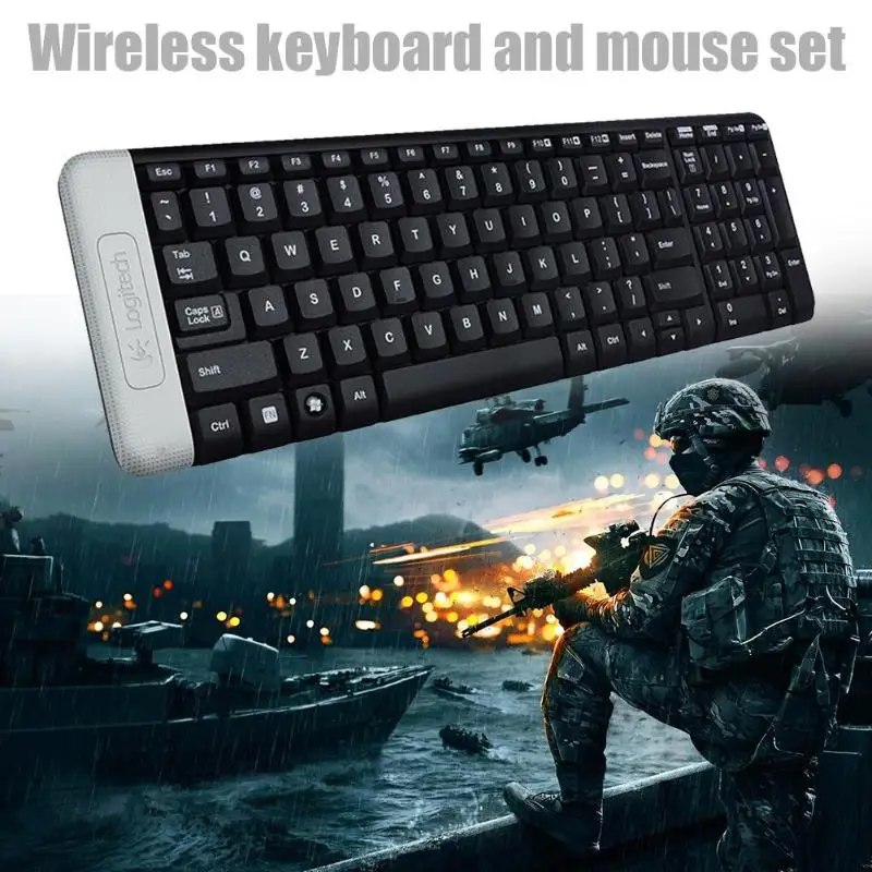 Logitech K230 Mute ультра-тихий Беспроводной Клавиатура 2,4 ГГц USB 2,0 приемник Офис клавиатура для настольных ПК