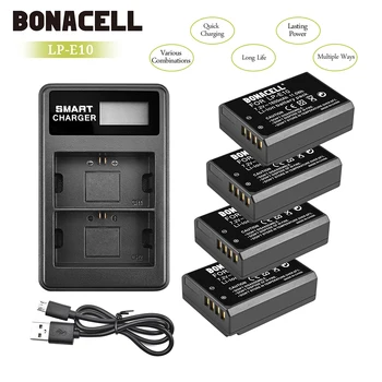 

bonacell 1.6Ah LP-E10 LP E10 Battery + LCD Dual Charger for Canon Rebel T3 T5 T6 Kiss X50 Kiss X70 EOS 1100D EOS 1200D EOS 1300D