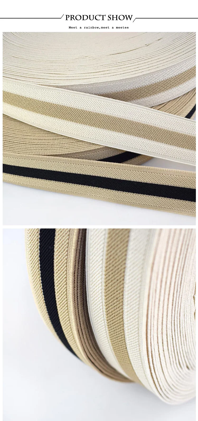 Meetee 5 ярдов 35 мм полосатая эластичная ленточная Ткань DIY обувь сумка шляпы багаж пошив одежды Швейные декоративные аксессуары BD304