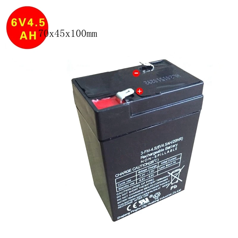 Новый 6V 4.5AH хранения Батарея 70x45x100 мм Agm герметичный свинцово кислотный