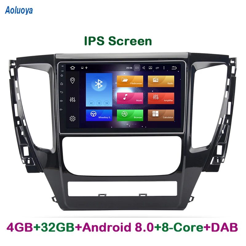 Aoluoya IPS 4 Гб ОЗУ 32 ПЗУ Восьмиядерный Android 8 0 автомобильный DVD GPS плеер для Mitsubishi Pajero