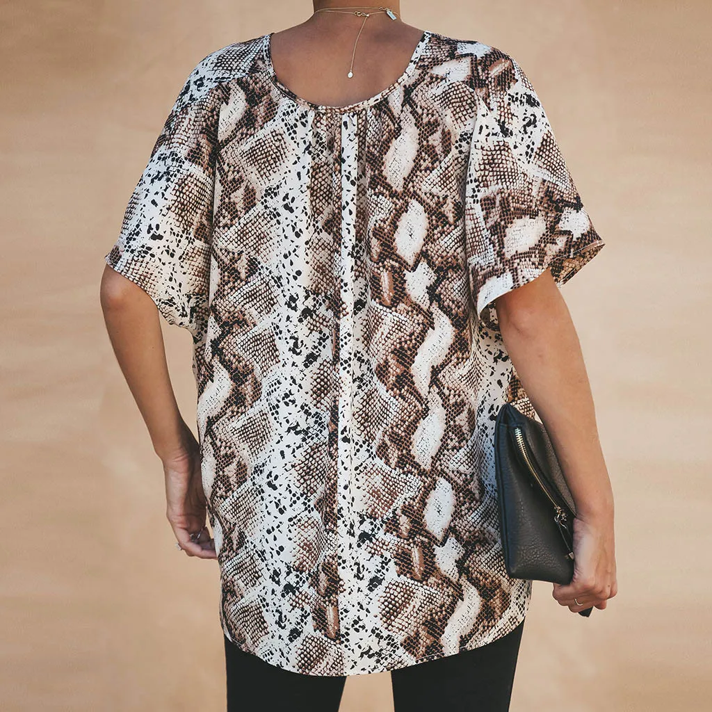 Women Fashion V Neck Leopard Print Short Sleeve Irregular tunic camisa feminina koszulki damskie chiffon blouse kimono vogue Women Fashion V Neck Leopard Print Short Sleeve Irregular tunic camisa feminina koszulki damskie chiffon blouse kimono vogue