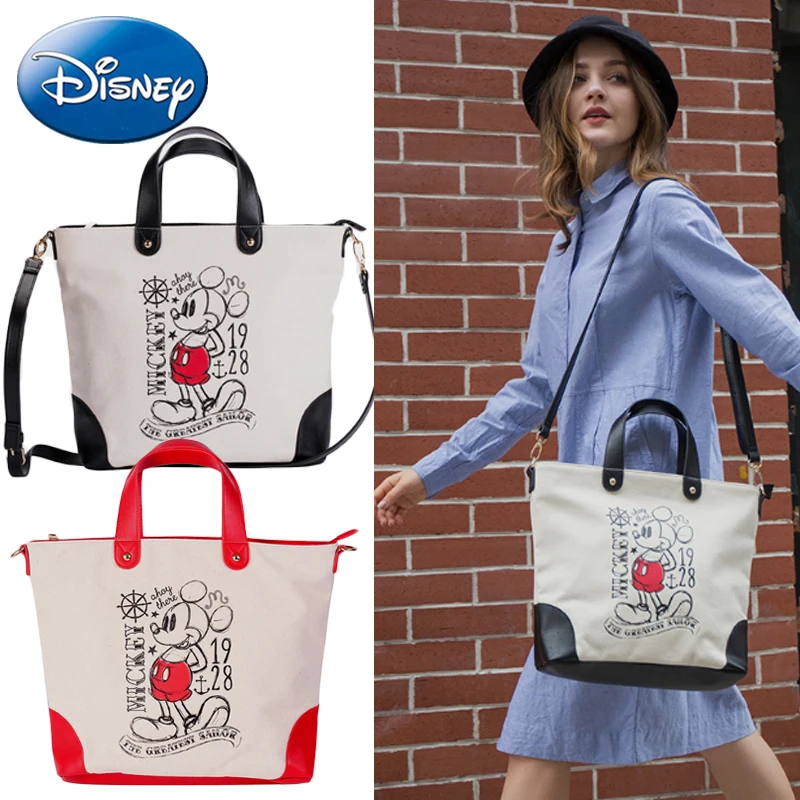 

Disney Vintage Mickey Women Shoulder-Bag Female Casual Totes Handbag-Messenger Daily Shopping All-Purpose High Quality Crossbody