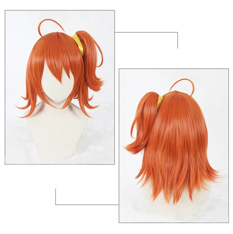 Gudako Fujimaru Ritsuka косплэй парик FGO судьба Grand заказ для слуга оранжевый косички синтетические волосы для взрослых