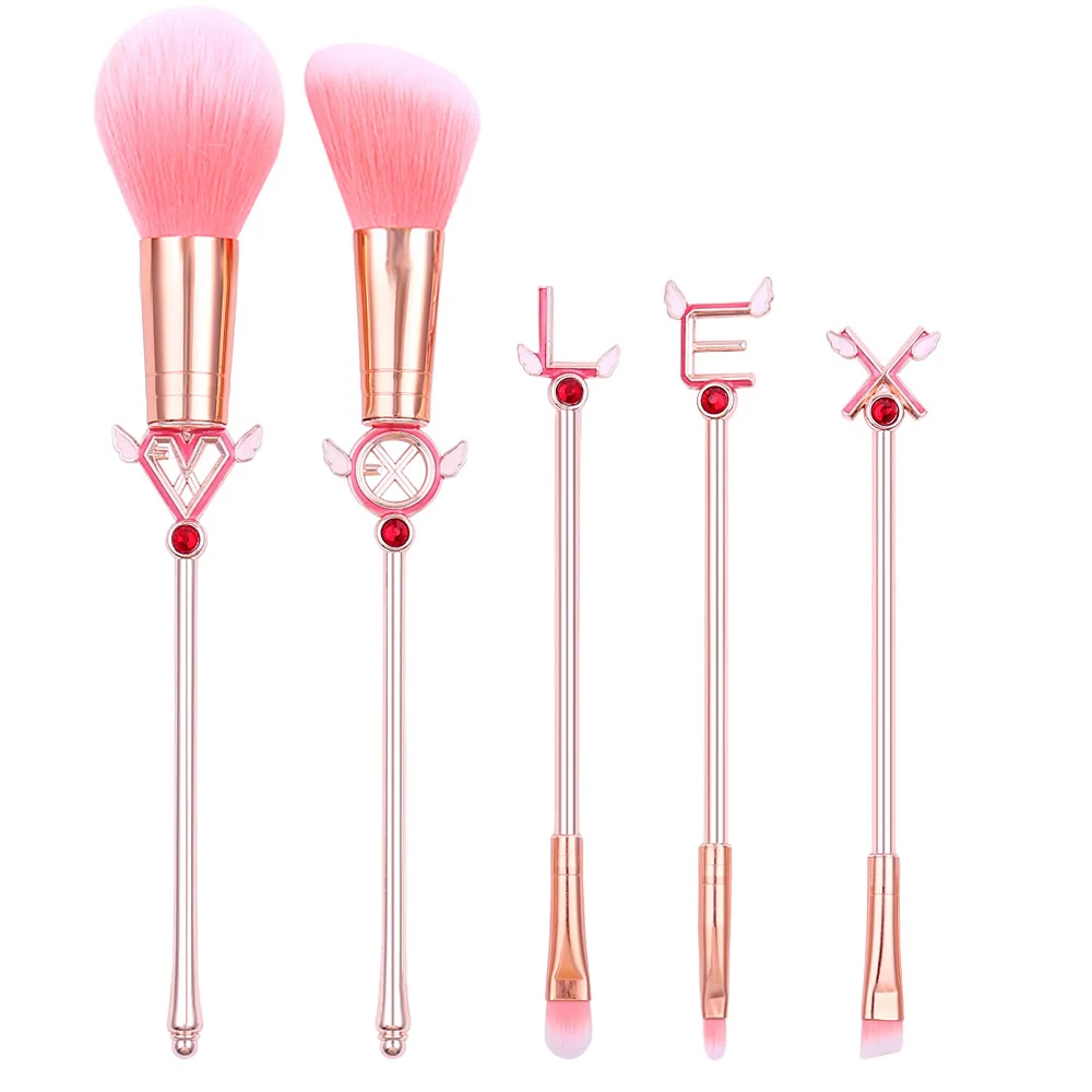 

New LOVE Korea EXO Makeup Brushes Set Trimming Eye Shadow Powder Eyebrow Eyelash Lip Make Up Brush Cosmetic Tool Kit Pincel