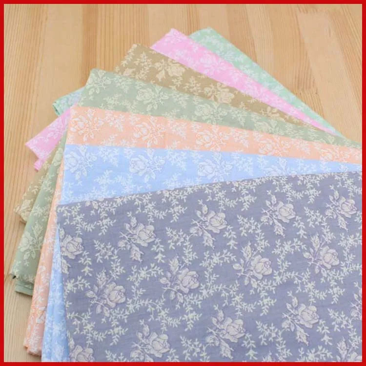 SMTA Cotton fabric the cloth Patchwork Fabrics by the meter Clothing for furniture Antique rose sticky twill