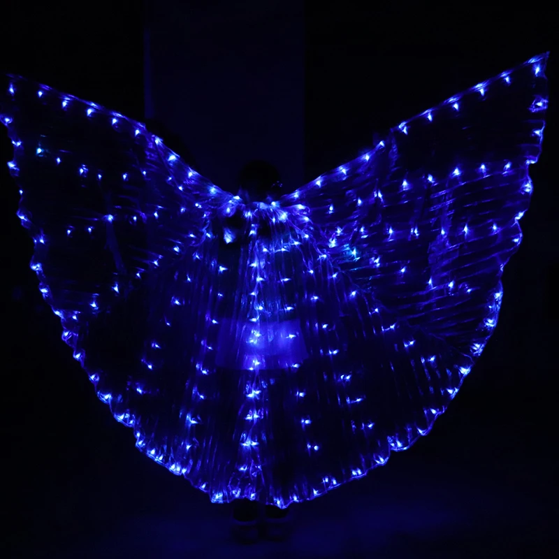 

FREE shipping Hot-Selling Bellydancing LED Isis Wings Nice Oriental Dance Accessory LED Wings Sexy Stage Show Prop Wings 7 color