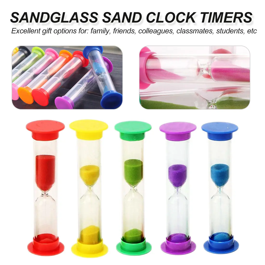 

1 minutes /10 minutes/3 minutes/5 minutes Colorful Hourglass Sandglass Sand Clock Timers Sand Timer 5 Colors to Choose Home Deco