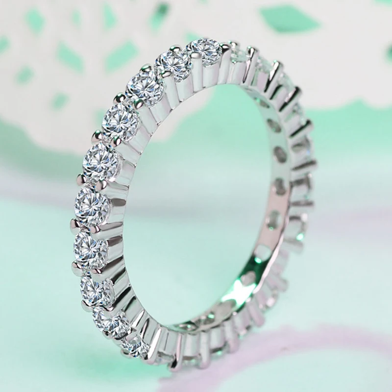 Ювелирные изделия Изысканный круглый создан синий обручальное кольцо стерлингового серебра ювелирные изделия Новые Кольца для женщин