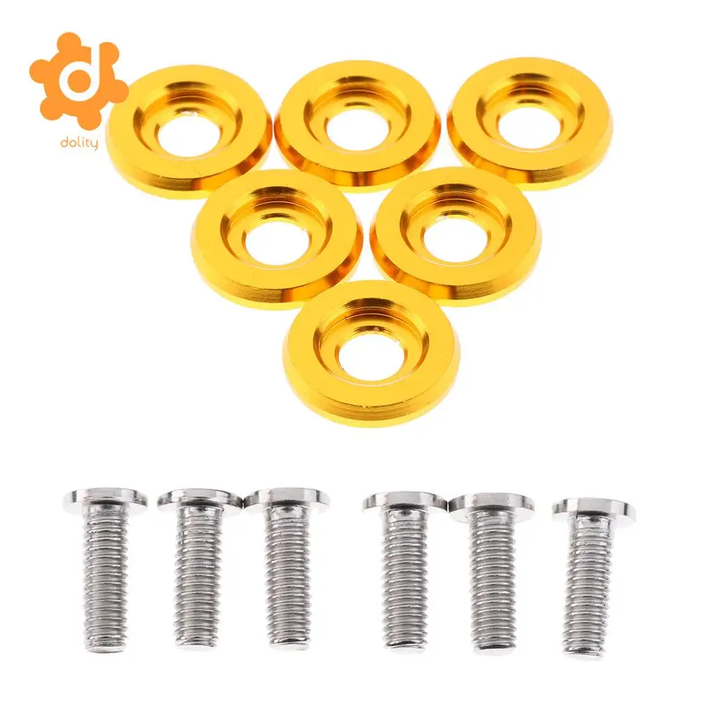 dolity 6 Set M6x20mm Aluminium License Plate Frame Bumper Bolt Screw Kits