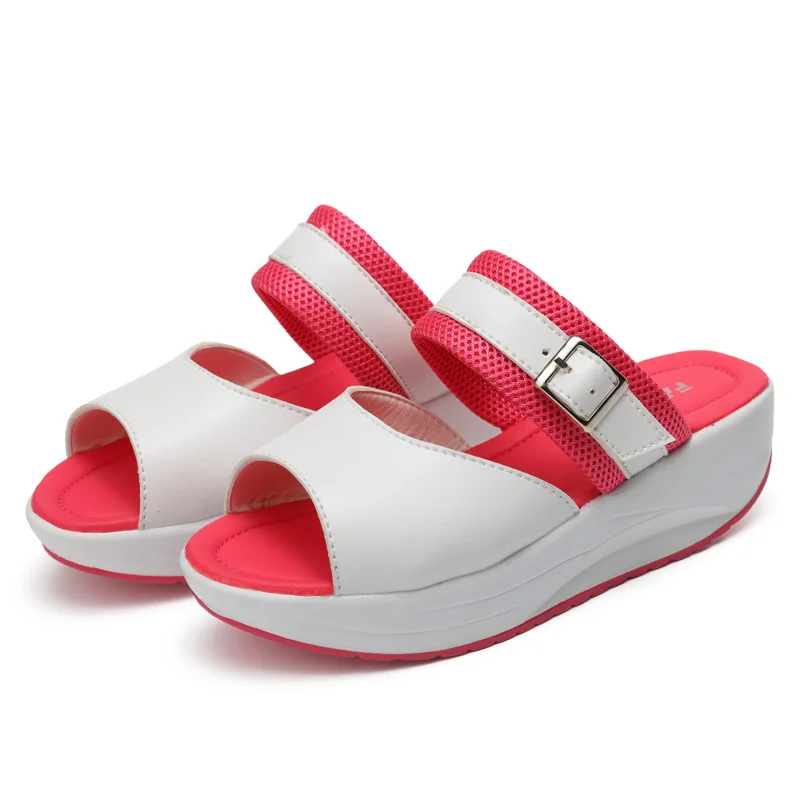 WeiDeng Повседневное Женская обувь на платформе Sandalias sandalia feminina платформы клинья