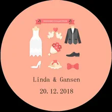 100 шт. пользовательские Стикеры и индивидуальный логотип свадьбы Стикеры s ваш собственный дизайн Стикеры s персонализированные Стикеры s Boda